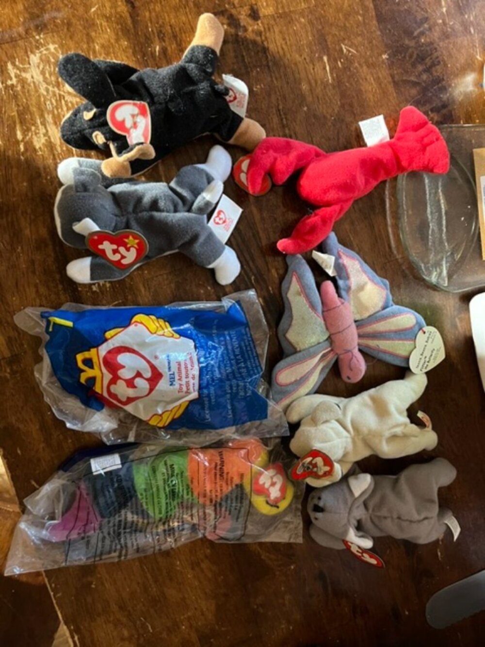 bundle of teenie beanie babies from McDonalds some new